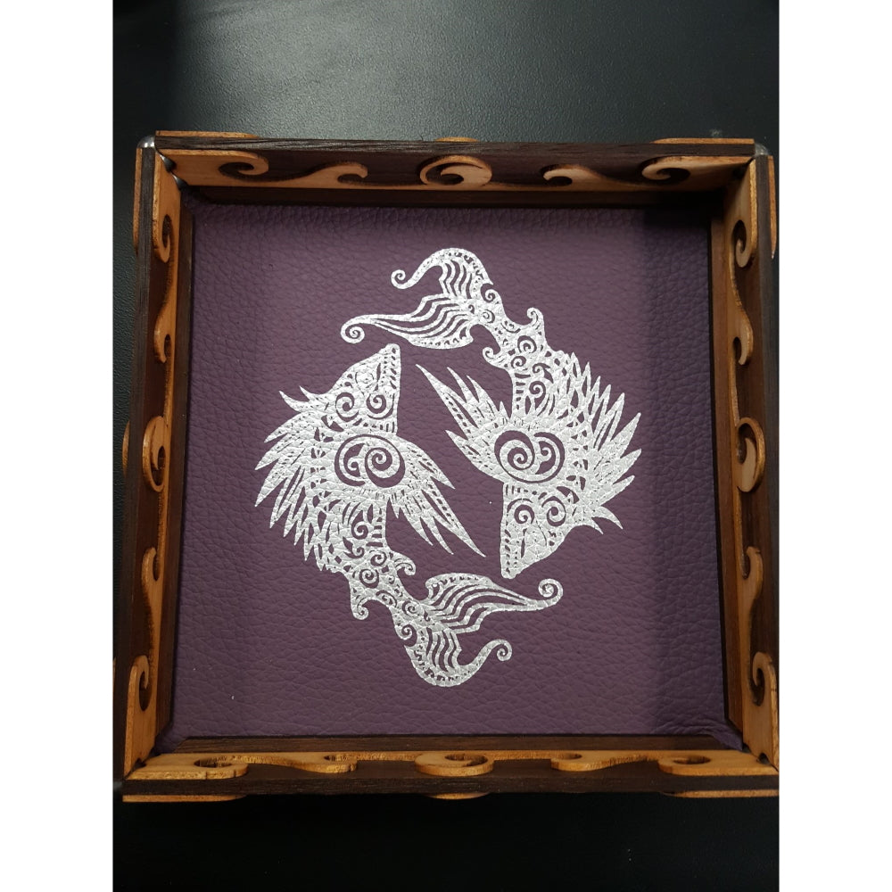 Elderwood Academy Dice Tray: Amethyst, Water w/Koi Fish