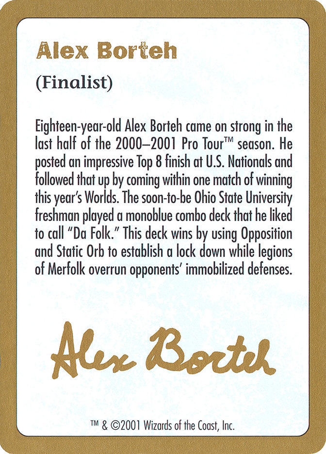 Alex Borteh Bio [World Championship Decks 2001]