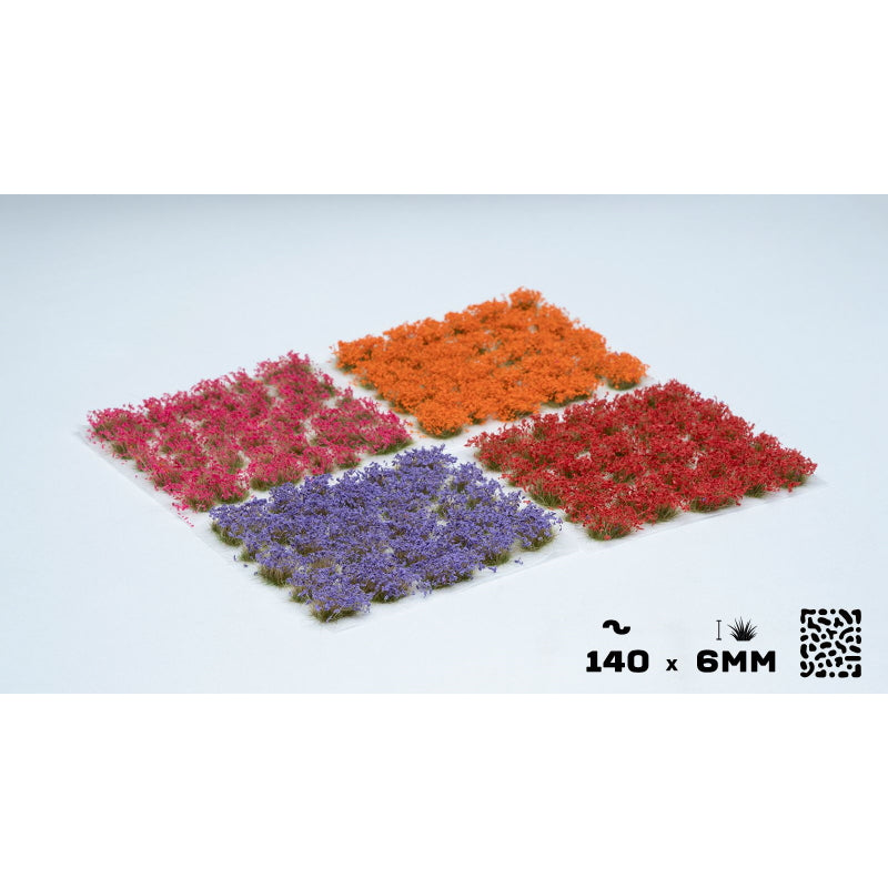 Gamers Grass: Garden Flowers Set (140 count) Pink/Violet/Orange/Red