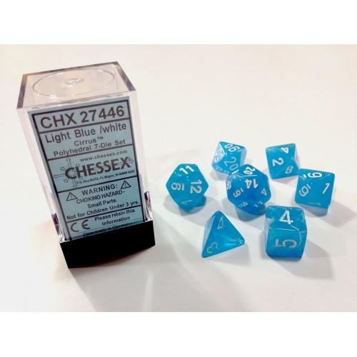 RPG Dice: Cirrus Light Blue/White (CHX27446)