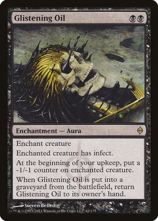 mtg black aura cards Glistening Oil [New Phyrexia]