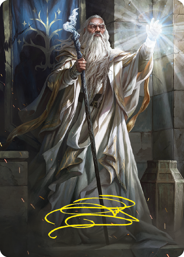 Gandalf the White Art Card (Gold-Stamped Signature) [The Lord of the R