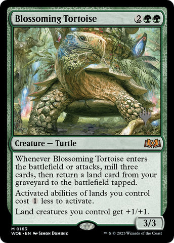 Blossoming Tortoise (Promo Pack) [Wilds of Eldraine Promos]