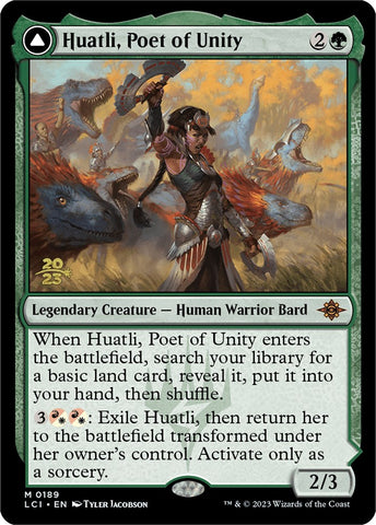 Huatli, Poet of Unity // Roar of the Fifth People [The Lost Caverns of Ixalan Prerelease Cards]
