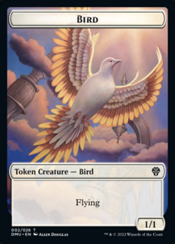 Bird (002) // Angel Double-sided Token [Dominaria United Tokens]