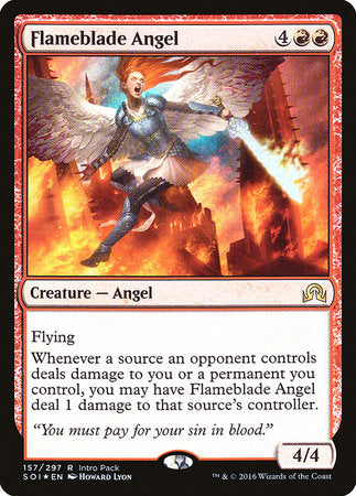 Flameblade Angel [Shadows over Innistrad Promos]