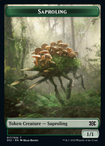 Saproling // Angel Double-sided Token [Double Masters 2022 Tokens]