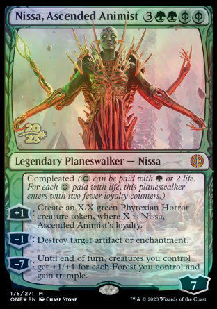 Nissa, Ascended Animist [Phyrexia: All Will Be One Prerelease Promos]