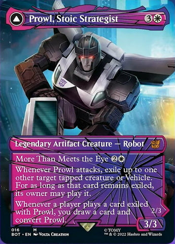 Prowl, Stoic Strategist // Prowl, Pursuit Vehicle (Shattered Glass) [Universes Beyond: Transformers]