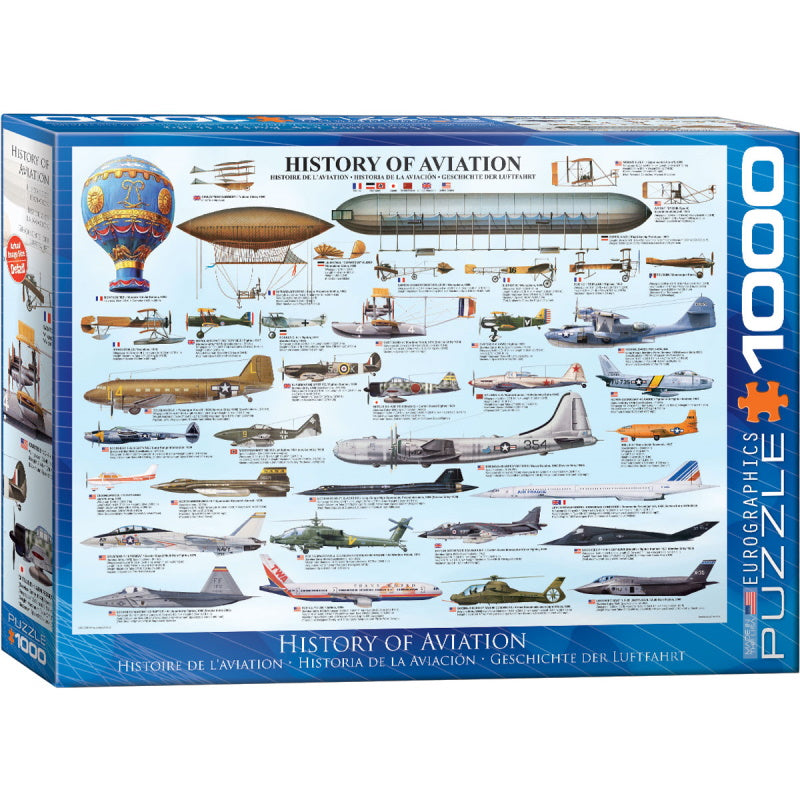 Eurographics Puzzles (1000 Pieces): History of Aviation