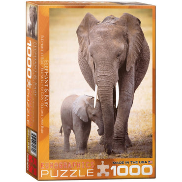 Eurographics Puzzles (1000 Pieces): Elephant & Baby