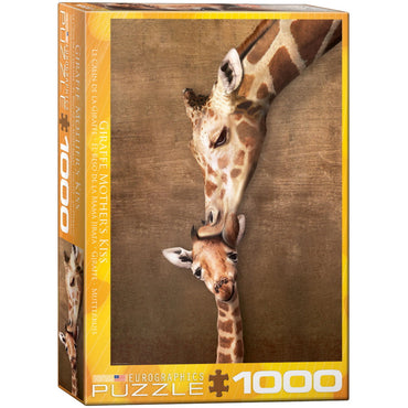 Eurographics Puzzles (1000 Pieces): Giraffe Mother's Kiss