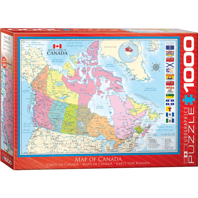 Eurographics Puzzles (1000 Pieces): Map of Canada