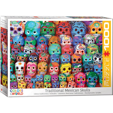 Eurographics Puzzles (1000 Pieces): Traditional Mexican Skulls