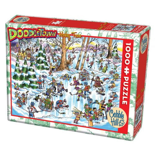 Cobble Hill Puzzles (1000 Pieces): Hockey Town