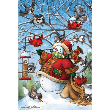 Cobble Hill Puzzles: 1000 Pieces: Frosty Feeds His Friends