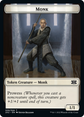 Saproling // Monk Double-sided Token [Double Masters 2022 Tokens]
