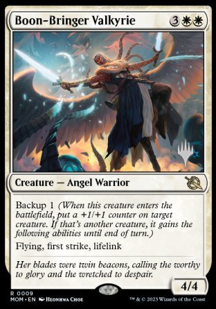 Boon-Bringer Valkyrie (Promo Pack) [March of the Machine Promos]