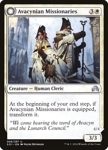 Avacynian Missionaries // Lunarch Inquisitors [Shadows over Innistrad]