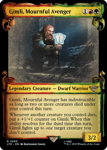 Gimli, Mournful Avenger [The Lord of the Rings: Tales of Middle-Earth Showcase Scrolls]