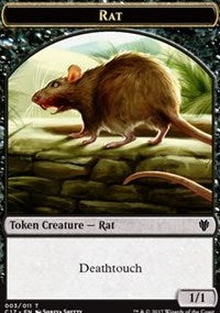 Rat (003) // Cat (001) Double-sided Token [Commander 2017 Tokens]