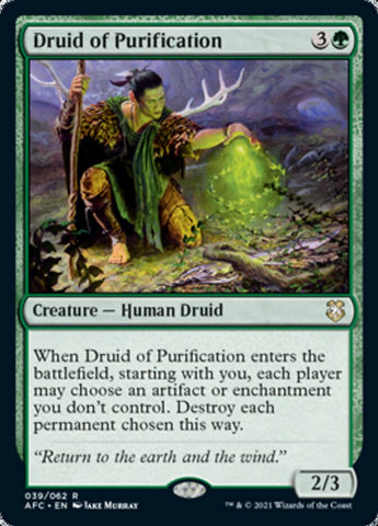 Druid of Purification [Dungeons & Dragons: Adventures in the Forgotten Realms Commander]
