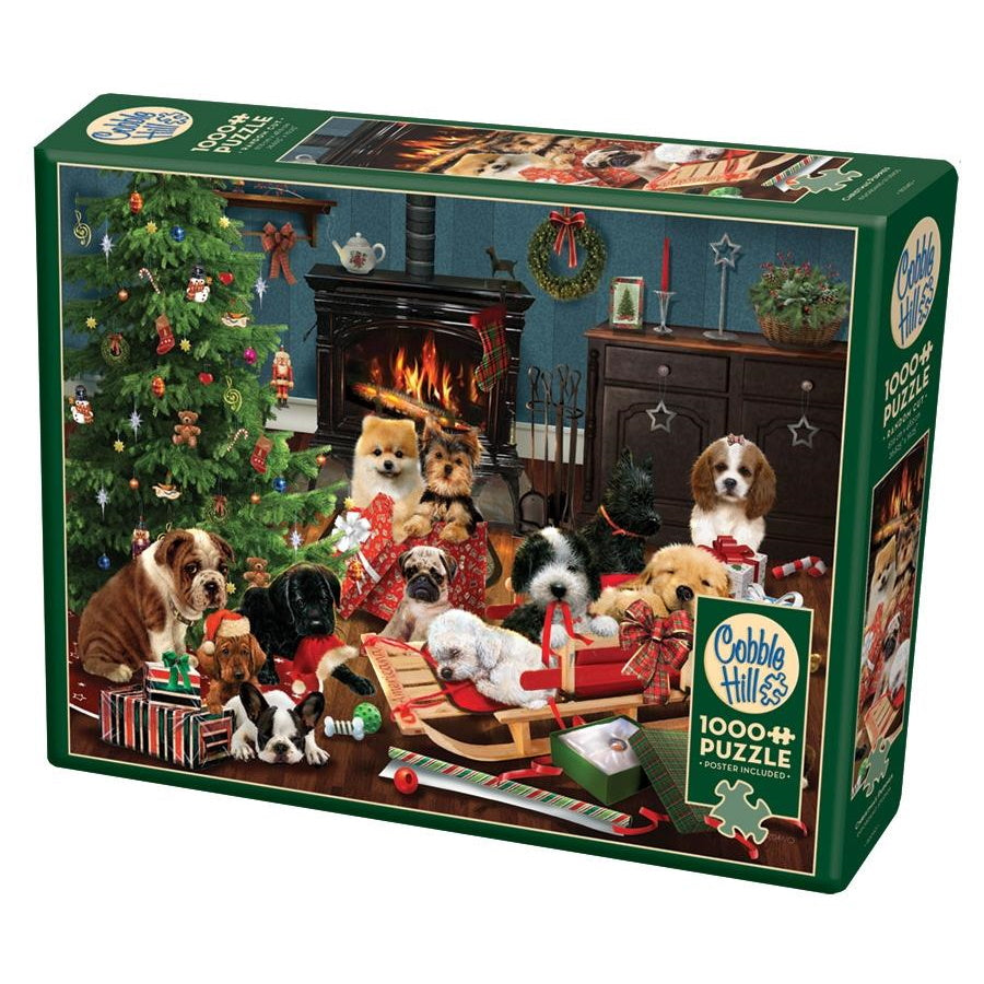 Cobble Hill Puzzles: Family Pieces: Christmas Puppies