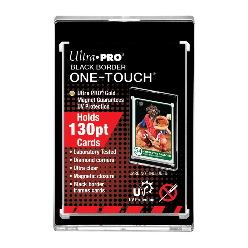 Ultra PRO: Black Border ONE-TOUCH Magnetic Card Holder - 130PT