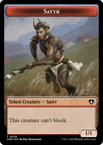 Saproling // Satyr Double-Sided Token [Commander Masters Tokens]