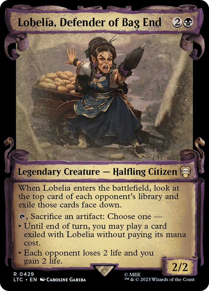 Lobelia, Defender of Bag End [The Lord of the Rings: Tales of Middle-Earth Commander Showcase Scrolls]