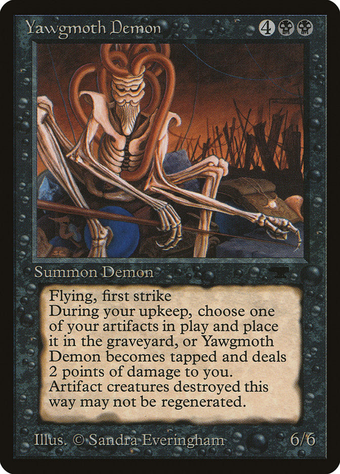 mtg final fantasy yawgmoth Demon [Antiquities] Condition:NM Magic: The Gathering - Foil