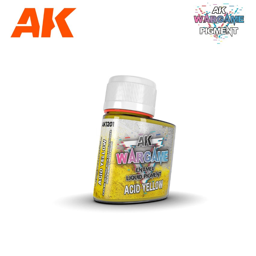 AK Interactive Wargame Enamel Liquid Pigments Acid Yellow 35ml