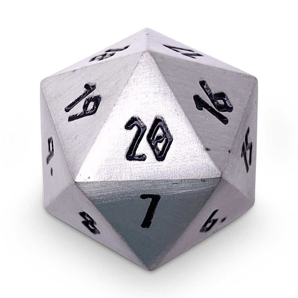 Aged Mithral Metal Countdown Dice 25mm
