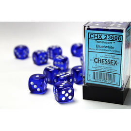 12D6 Set (16mm): Translucent Blue/White (CHX23606)