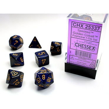 RPG Dice: Speckled Golden Cobalt (CHX25337)