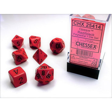 RPG Dice: Opaque Red/Black (CHX25414)