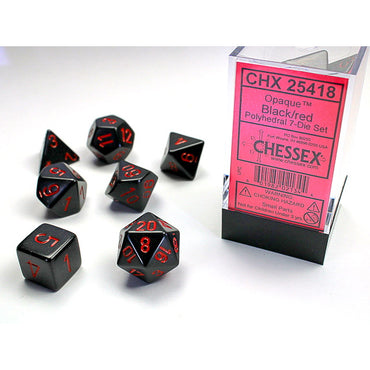 Opaque Black with Red 16mm RPG Set (7)