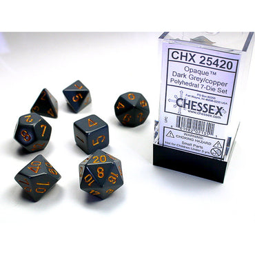 Opaque Dark Grey with Copper 16mm RPG Set (7)