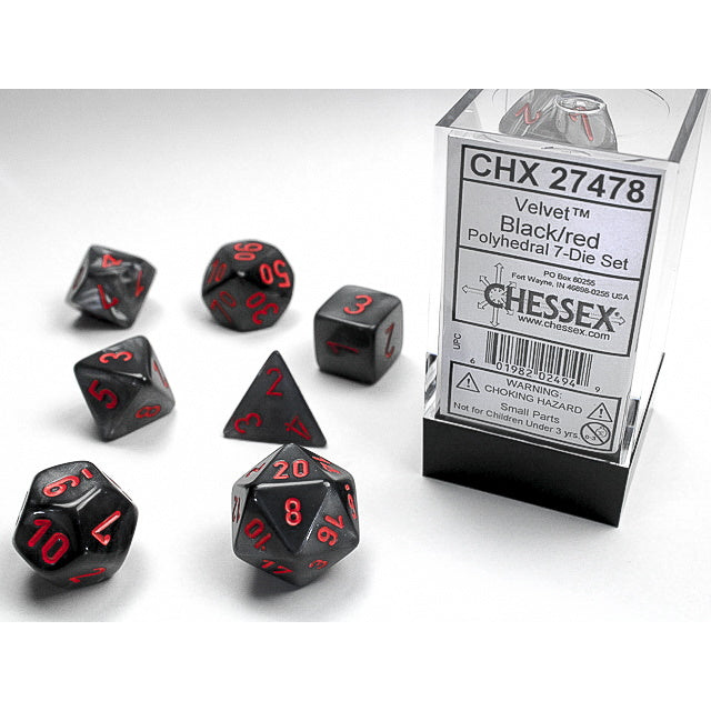 RPG Dice: Velvet Black/Red (CHX27478)