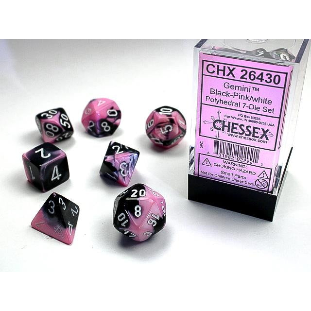 RPG Dice: Gemini Black-Pink/White (CHX26430)