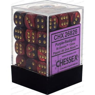 36D6 Set (12mm): Gemini Purple-Red/Gold (CHX26826)