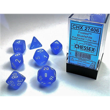 RPG Dice: Frosted Blue/White (CHX27406)