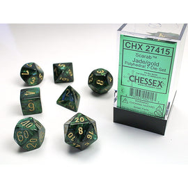 RPG Dice: Scarab Jade/Gold (CHX27415)