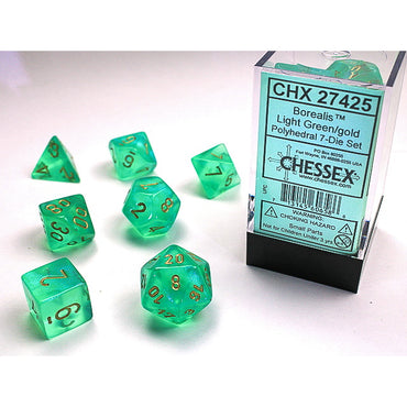 Borealis Light Green with Gold 16mm RPG Set (7)