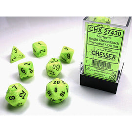 RPG Dice: Vortex Bright Green/Black (CHX27430)