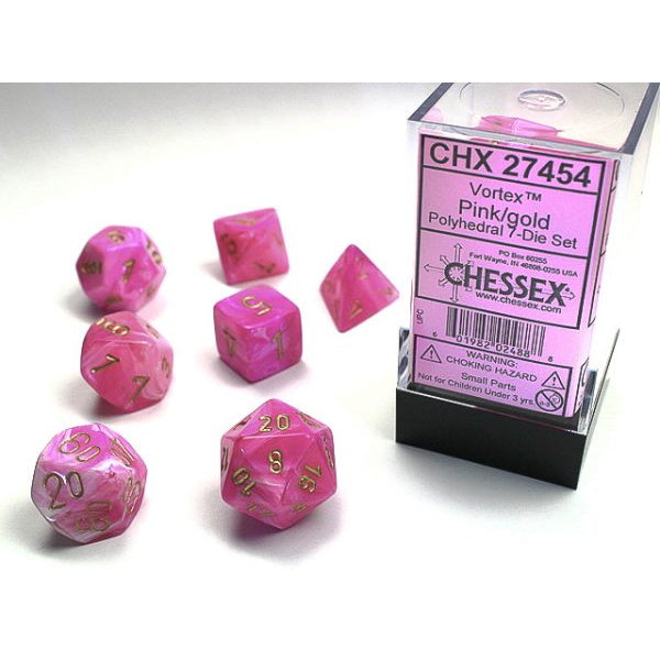 RPG Dice: Vortex Pink/Gold (CHX27454)