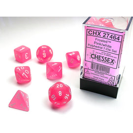 RPG Dice: Frosted Pink/White (CHX27464)