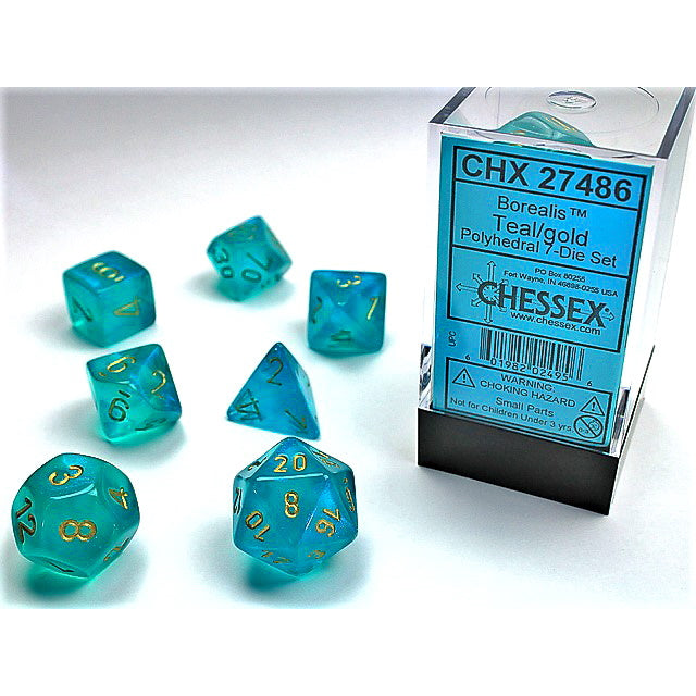Borealis Teal with Gold 16mm RPG Set (7)