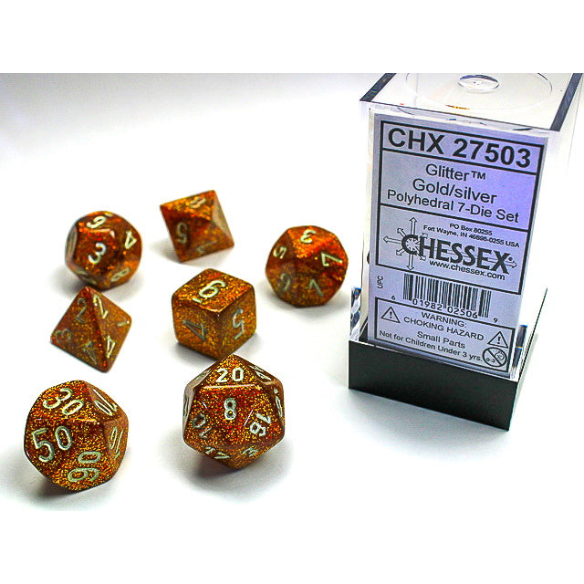 RPG Dice: Glitter Gold/Silver (CHX27503)