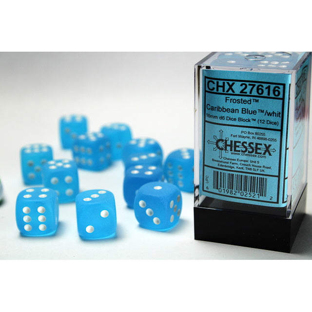 12D6 Set (16mm): Frosted Caribbean Blue (CHX27616)